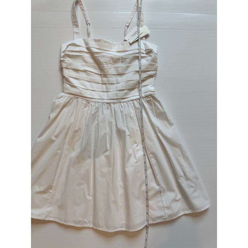 Abercrombie Fitch Emerson Poplin Mini Dress White S Bridal Shower Coquette NWT - Picture 10 of 16